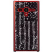 203SH-YCM2P0200-78 [SoftBank 203SH AQUOS PHONE Xx用 カバー アメリカンフラッグブラック]