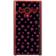 203SH-YCM2P0208-78 [SoftBank 203SH AQUOS PHONE Xx用 カバー ハートブレイクモノグラムブラック]