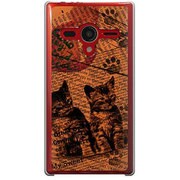 203SH-YCM2P0214-78 [SoftBank 203SH AQUOS PHONE Xx用 カバー Catウォールペーパーオレンジ]