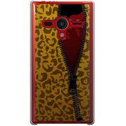 203SH-YCM2P0223-78 [SoftBank 203SH AQUOS PHONE Xx用 カバー ヒョウ柄ジッパー]