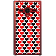 203SH-YCM2P0224-78 [SoftBank 203SH AQUOS PHONE Xx用 カバー 赤黒ハート]