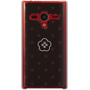 203SH-YCM2P0239-78 [SoftBank 203SH AQUOS PHONE Xx用 カバー ブラックスターフラワーA]