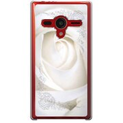 203SH-YCM2P0249-78 [SoftBank 203SH AQUOS PHONE Xx用 カバー ホワイトローズオブジェクト]