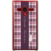 203SH-YCM2P0257-78 [SoftBank 203SH AQUOS PHONE Xx用 カバー チェック柄コレクションウサギ]