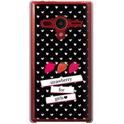203SH-YCM2P0268-78 [SoftBank 203SH AQUOS PHONE Xx用 カバー ストロベリーforgirls]
