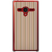 203SH-YCM2P0272-78 [SoftBank 203SH AQUOS PHONE Xx用 カバー StripePatternベージュ]