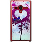 203SH-YCM2P0276-78 [SoftBank 203SH AQUOS PHONE Xx用 カバー ハートペイント]
