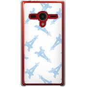 203SH-YCM2P0287-78 [SoftBank 203SH AQUOS PHONE Xx用 カバー エッフェル塔コレクションホワイトブルー]