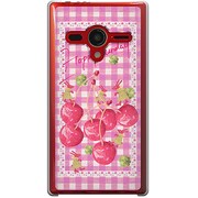 203SH-YCM2P0296-78 [SoftBank 203SH AQUOS PHONE Xx用 カバー ハッピーチェリーライン]