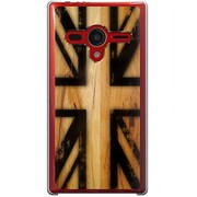203SH-YCM2P0307-78 [SoftBank 203SH AQUOS PHONE Xx用 カバー UnionJackWoodBurn]