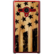 203SH-YCM2P0310-78 [SoftBank 203SH AQUOS PHONE Xx用 カバー AmericanFlagWoodBurn]