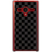 203SH-YCM2P0351-78 [SoftBank 203SH AQUOS PHONE Xx用 カバー ブラック市松柄]