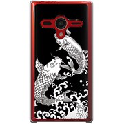 203SH-YCM2P0386-78 [SoftBank 203SH AQUOS PHONE Xx用 カバー 和柄鯉の滝登り]