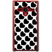 203SH-YCM2P0395-78 [SoftBank 203SH AQUOS PHONE Xx用 カバー ドット＆ハート柄]