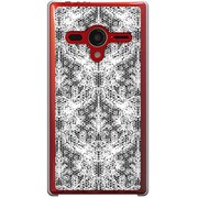203SH-YCM2P0408-78 [SoftBank 203SH AQUOS PHONE Xx用 カバー ゴシックレース柄ホワイト]