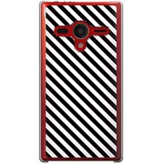 203SH-YCM2P0410-78 [SoftBank 203SH AQUOS PHONE Xx用 カバー モノクロストライプライン]