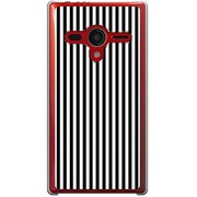 203SH-YCM2P0418-78 [SoftBank 203SH AQUOS PHONE Xx用 カバー モノクロストライプベビーライン]