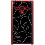 203SH-YCM2P0419-78 [SoftBank 203SH AQUOS PHONE Xx用 カバー モダンモンステラモノクロデザイン]