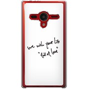 203SH-YCM2P0426-78 [SoftBank 203SH AQUOS PHONE Xx用 カバー WewishyourlifeFullofLove White]