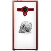 203SH-YCM2P0456-78 [SoftBank 203SH AQUOS PHONE Xx用 カバー スカルヘッドフラワーホワイトプレート]