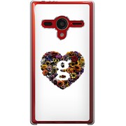 203SH-YCM2P0464-78 [SoftBank 203SH AQUOS PHONE Xx用 カバー LovegramFlowerHeartwhite]
