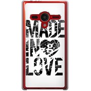 203SH-YCM2P0471-78 [SoftBank 203SH AQUOS PHONE Xx用 カバー MadeinLoveBlackPaint]
