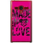 203SH-YCM2P0472-78 [SoftBank 203SH AQUOS PHONE Xx用 カバー MadeinLovePinkPaint]