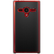 203SH-YCM2P0489-78 [SoftBank 203SH AQUOS PHONE Xx用 カバー ブラックカーボンパターンDelicate]