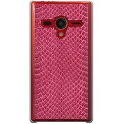 203SH-YCM2P0527-78 [SoftBank 203SH AQUOS PHONE Xx用 カバー  ヘビ柄レッドミックス]