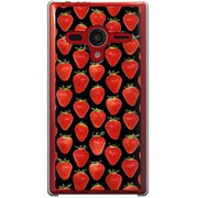 203SH-YCM2P0558-78 [SoftBank 203SH AQUOS PHONE Xx用 カバー  ストロベリーパターンブラックプレート]