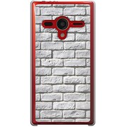 203SH-YCM2P0571-78 [SoftBank 203SH AQUOS PHONE Xx用 カバー  レンガパターンホワイトA]