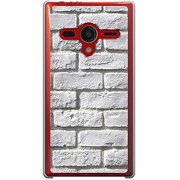 203SH-YCM2P0572-78 [SoftBank 203SH AQUOS PHONE Xx用 カバー  レンガパターンホワイトB]