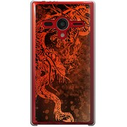 203SH-YCM2P0596-78 [SoftBank 203SH AQUOS PHONE Xx用 カバー  レッドドラゴン赤龍]