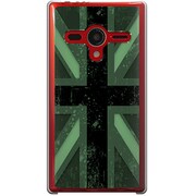 203SH-YCM2P0606-78 [SoftBank 203SH AQUOS PHONE Xx用 カバー  ユニオンジャックコレクショングレーカラーズ♯60シルエットグリーン]