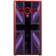 203SH-YCM2P0607-78 [SoftBank 203SH AQUOS PHONE Xx用 カバー  ユニオンジャックコレクショングレーカラーズ♯70エッジパープル]