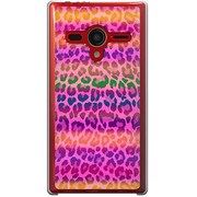 203SH-YCM2P0639-78 [SoftBank 203SH AQUOS PHONE Xx用 カバー  ヒョウ柄パッションカラーズ♯10サバンナイエロー]