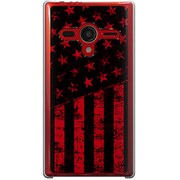 203SH-YCM2P0642-78 [SoftBank 203SH AQUOS PHONE Xx用 カバー  ブラックアメリカンフラッグLAカラーズ♯20コロラドレッド]