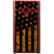 203SH-YCM2P0643-78 [SoftBank 203SH AQUOS PHONE Xx用 カバー  ブラックアメリカンフラッグLAカラーズ♯30フロリダオレンジ]