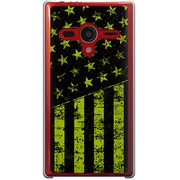203SH-YCM2P0644-78 [SoftBank 203SH AQUOS PHONE Xx用 カバー  ブラックアメリカンフラッグLAカラーズ♯40バージニアグリーン]