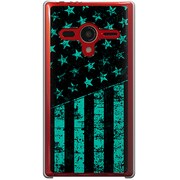 203SH-YCM2P0645-78 [SoftBank 203SH AQUOS PHONE Xx用 カバー  ブラックアメリカンフラッグLAカラーズ♯50テキサスミント]