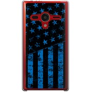 203SH-YCM2P0646-78 [SoftBank 203SH AQUOS PHONE Xx用 カバー  ブラックアメリカンフラッグLAカラーズ♯60ジョージアブルー]