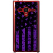 203SH-YCM2P0648-78 [SoftBank 203SH AQUOS PHONE Xx用 カバー  ブラックアメリカンフラッグLAカラーズ♯80アナハイムパープル]