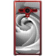 203SH-YCM2P0676-78 [SoftBank 203SH AQUOS PHONE Xx用 カバー  ローズポイントグラフィックスモノクロームシャドー]