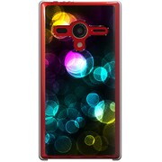 203SH-YCM2P0680-78 [SoftBank 203SH AQUOS PHONE Xx用 カバー  レインボーリングドットグラフィックA]