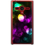 203SH-YCM2P0681-78 [SoftBank 203SH AQUOS PHONE Xx用 カバー  レインボーリングドットグラフィックB]