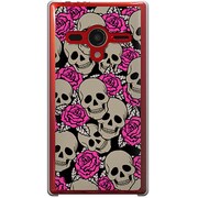 203SH-YCM2P0747-78 [SoftBank 203SH AQUOS PHONE Xx用 カバー  Skull's＆RoseA]