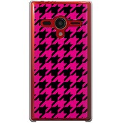 203SH-YCM2P0750-78 [SoftBank 203SH AQUOS PHONE Xx用 カバー  千鳥格子デザインA-BIGPink]