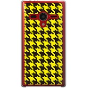 203SH-YCM2P0756-78 [SoftBank 203SH AQUOS PHONE Xx用 カバー  千鳥格子デザインドットB-BIGYellow]