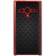 203SH-YCM2P0758-78 [SoftBank 203SH AQUOS PHONE Xx用 カバー  クラシックパターンデザインクイーンブラック]