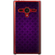 203SH-YCM2P0763-78 [SoftBank 203SH AQUOS PHONE Xx用 カバー  クラシックパターンデザインクイーンパープル]